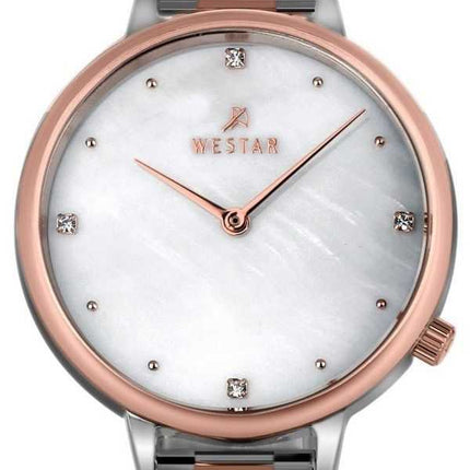 Westar Zing Crystal Accents Orologio da donna al quarzo 00135SPN611 con quadrante in madreperla bianco bicolore in acciaio inoss