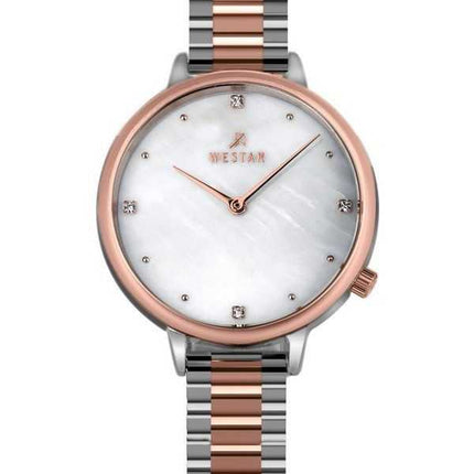 Westar Zing Crystal Accents Orologio da donna al quarzo 00135SPN611 con quadrante in madreperla bianco bicolore in acciaio inoss
