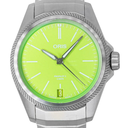 Orologio da uomo Oris ProPilot X Kermit Edition Titanium Green Dial Automatic 01-400-7778-7157-Set 100M