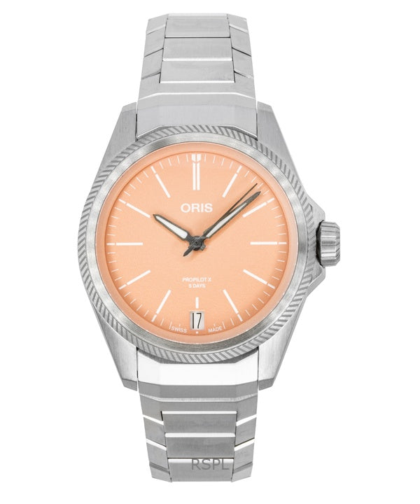 Orologio Oris Propilot X Calibre 400 Titanium Salmon Dial Automatic 01-400-7778-7158-07-7-20-01TLC 100M Unisex