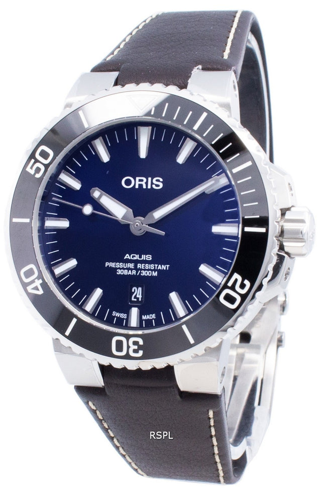 Orologio da uomo Oris Aquis Date 01-733-7730-4135-07-5-24-10EB automatico 300M