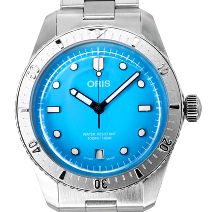 Oris Divers Sixty-Five Cotton Candy Acciaio inossidabile Quadrante blu Automatico 01-733-7771-4055-07-8-19-18 100M Orologio unisex