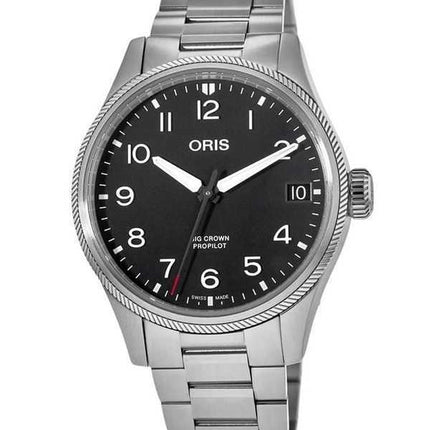 Oris Big Crown ProPilot Big Date quadrante nero automatico 01 751 7761 4164-07 8 20 08 100M orologio da uomo