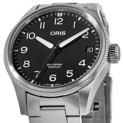 Oris Big Crown ProPilot Big Date quadrante nero automatico 01 751 7761 4164-07 8 20 08 100M orologio da uomo