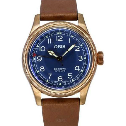 Orologio da uomo Oris Big Crown Bronze Pointer Date quadrante blu automatico 01 754 7741 3165 07 5 20 58BR