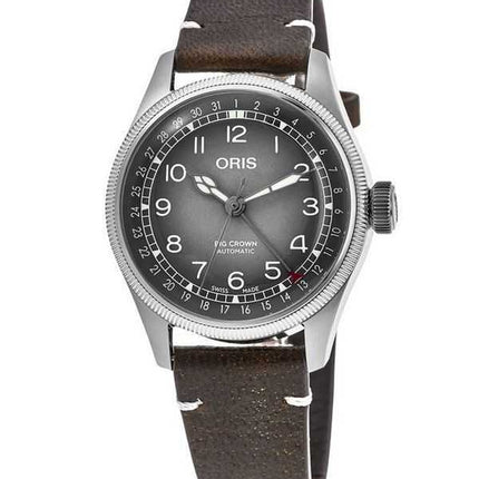 Oris Big Crown x Cervo Volante cinturino in pelle quadrante grigio automatico 01 754 7779 4063-Set orologio da uomo