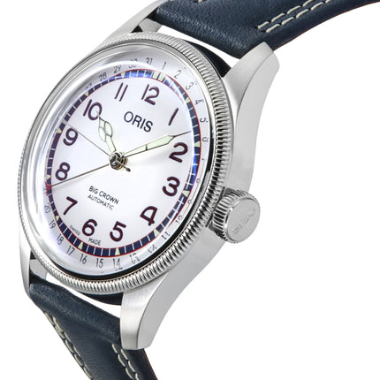 Oris Hank Aaron Limited Edition cinturino in pelle quadrante bianco automatico 01-754-7785-4081-Set orologio unisex con set regalo