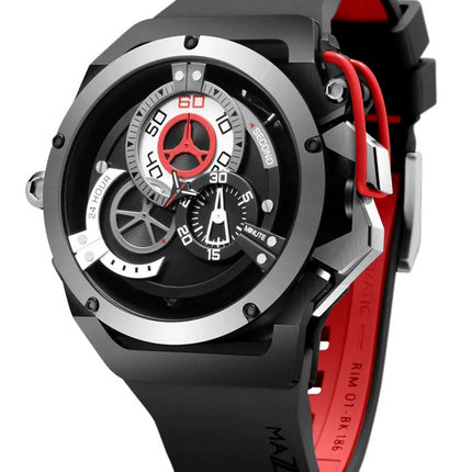 Mazzucato Rim Sport Cronografo Reversibile Doppio Quadrante Automatico 01-BK186 Orologio da Uomo