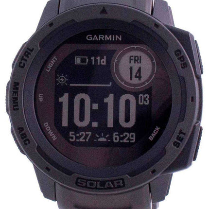 Garmin Instinct Solar Graphite Outdoor Fitness GPS Cinturino nero 010-02293-00 Orologio multisport