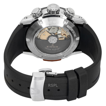 Orologio da uomo Edox CO-1 Cronografo con cinturino in gomma e quadrante blu, automatico, subacqueo, 500 m, 01128-3NOCA-BUIDN