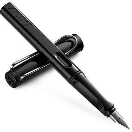 Lamy Safari 019-F-BLACK Penna Stilografica Pennino Fine - Nero Lucido