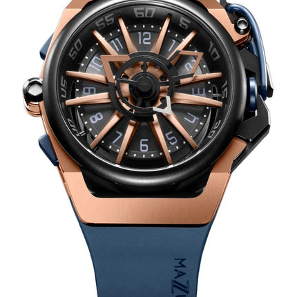 Orologio da uomo Mazzucato Rim Sport reversibile con doppio quadrante automatico 02-BLCG6