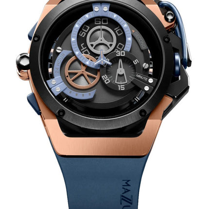 Orologio da uomo Mazzucato Rim Sport reversibile con doppio quadrante automatico 02-BLCG6