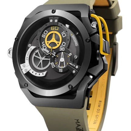Orologio da uomo Mazzucato Rim Sport reversibile cronografo doppio quadrante automatico 04-GN136