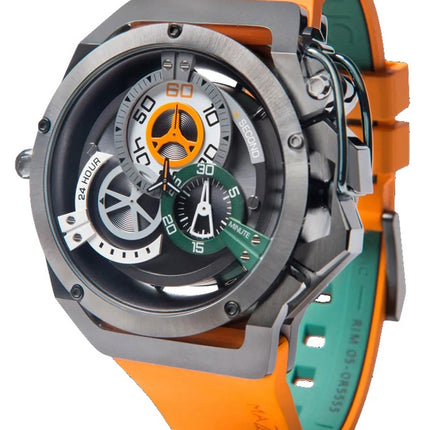 Orologio da uomo Mazzucato Rim Sport reversibile cronografo doppio quadrante automatico 05-OR5555