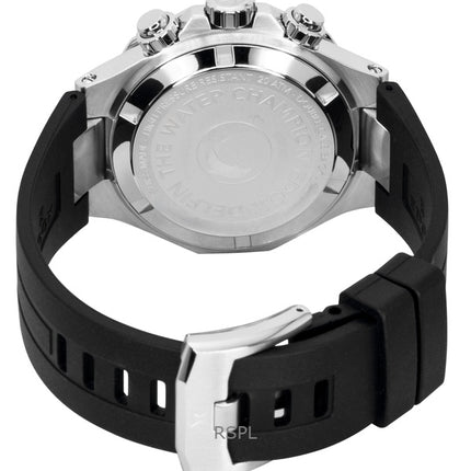 Edox Delfin The Original Cronografo Cinturino in Gomma Quadrante Nero Quarzo Diver's 10112-3NCA-NIN 200M Orologio da Uomo