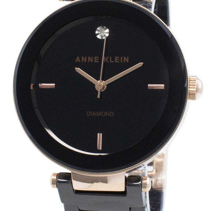 Orologio al quarzo da donna Anne Klein Diamond Accent 1018RGBK