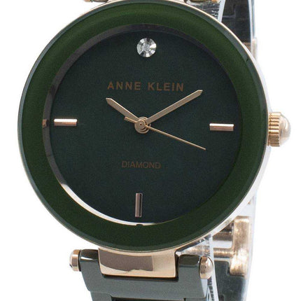Orologio al quarzo da donna Anne Klein Diamond Accent 1018RGGN