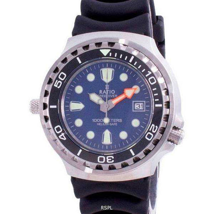 Orologio da uomo Ratio 2nd Generation Free Diver Helium-Safe al quarzo 1038EF102V-BLU-V02 1000M