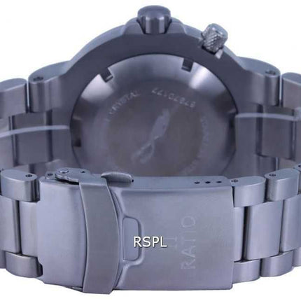 Orologio da uomo Ratio FreeDiver quadrante rosso in acciaio inossidabile al quarzo 1050HA93-02V-RED 1000M