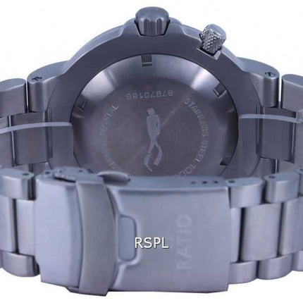 Orologio da uomo Ratio FreeDiver quadrante blu acciaio inossidabile al quarzo 1050MD93-12V-BLU 1000M