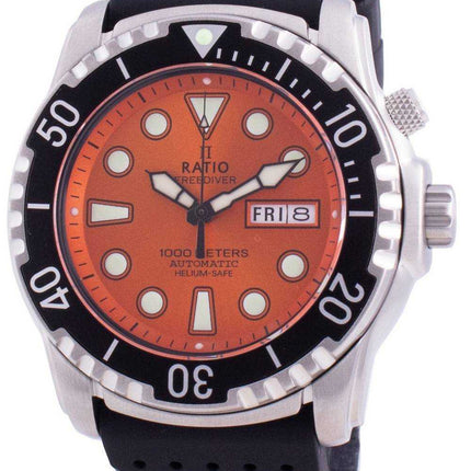 Ratio FreeDiver Helium-Safe 1000M Sapphire Automatic 1068HA90-34VA-ORG Orologio da uomo