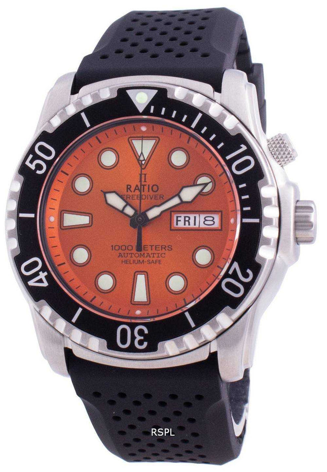 Ratio FreeDiver Helium-Safe 1000M Sapphire Automatic 1068HA90-34VA-ORG Orologio da uomo