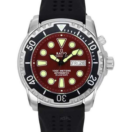 Orologio da uomo Ratio FreeDiver Version 02 Helium Safe 1000M Sapphire Automatic Red Dial 1068HA90-34VA-RED-V02