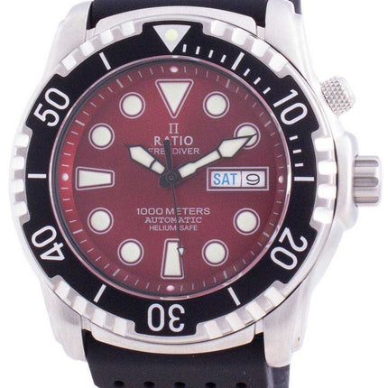 Ratio FreeDiver Helium-Safe 1000M Sapphire Automatic 1068HA90-34VA-RED Orologio da uomo