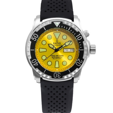 Ratio FreeDiver Helium-Safe 1000M Sapphire Automatic 1068HA90-34VA-YLW Orologio da uomo