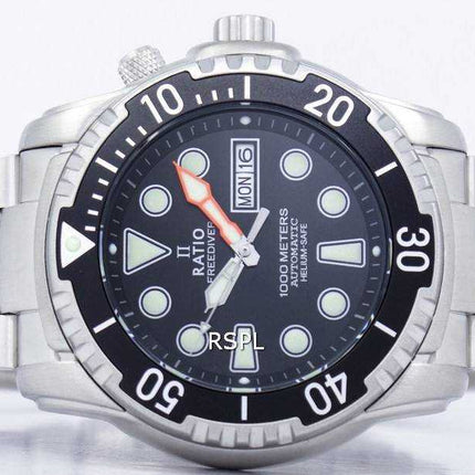 Ratio Free Diver Helium-Safe 1000M Sapphire Automatic 1068HA96-34VA-00 Orologio da uomo