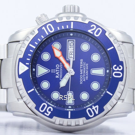 Ratio Free Diver Helium-Safe 1000M Sapphire Automatic 1068HA96-34VA-01 Orologio da uomo