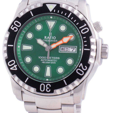 Orologio da uomo Ratio Free Diver Helium-Safe 1000M Sapphire Automatic 1068HA96-34VA-GRN