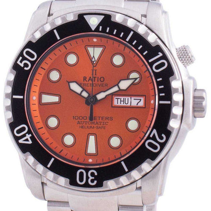 Orologio da uomo Ratio Free Diver Helium-Safe 1000M Sapphire Automatic 1068HA96-34VA-ORG