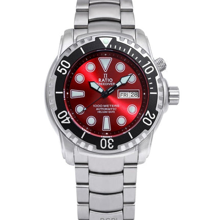 Orologio da uomo Ratio FreeDiver Helium-Safe 1000M Sapphire Automatic 1068HA96-34VA-RED ricondizionato