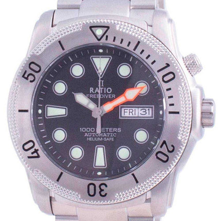 Orologio da uomo Ratio Free Diver Helium-Safe automatico 1068MD96-34VA-BLK 1000M