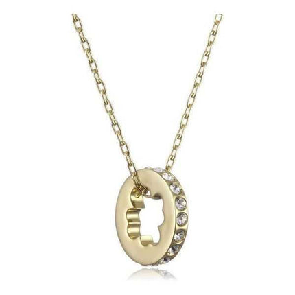 Collana con pendente a quadrifoglio in cristallo trasparente Swarovski color oro 1080286 da donna