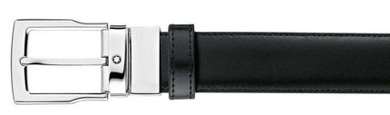 Cintura da uomo Montblanc 109738 Classic Line reversibile in pelle nera / marrone
