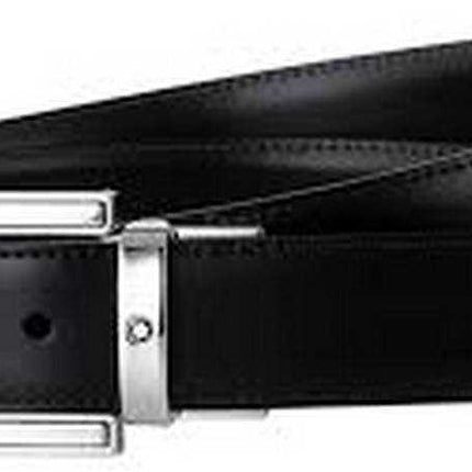 Cintura Montblanc 111092 Classic Line rettangolare rettangolare uomo in pelle marrone