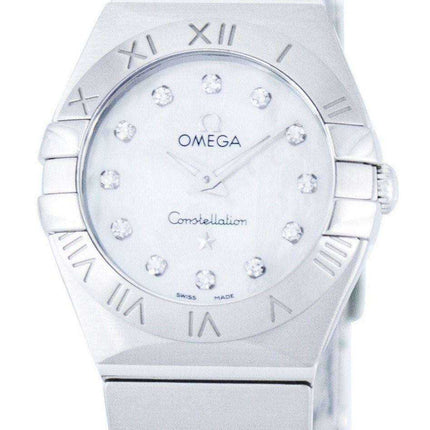 Omega Constellation Quartz Diamond Accent Power Reserve 123.10.24.60.55.001 Orologio da donna