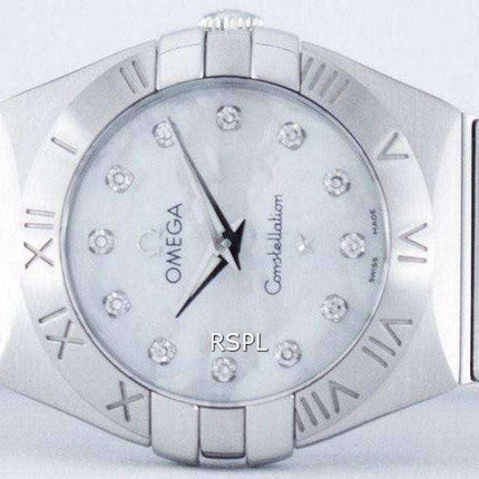 Omega Constellation Quartz Diamond Accent Power Reserve 123.10.24.60.55.001 Orologio da donna