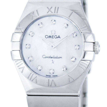 Omega Constellation Quartz Diamond Accent Power Reserve 123.10.27.60.55.001 Orologio da donna