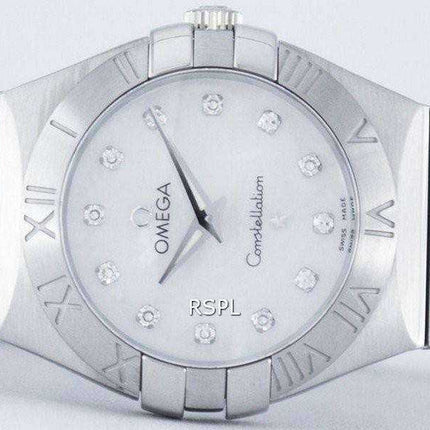 Omega Constellation Quartz Diamond Accent Power Reserve 123.10.27.60.55.001 Orologio da donna