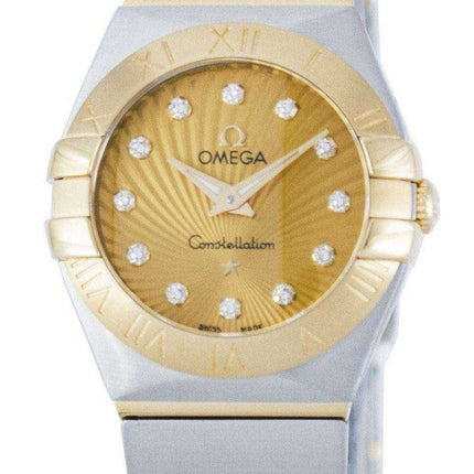 Omega Constellation Quartz Diamond Accent Power Reserve 123.20.24.60.58.001 Orologio da donna