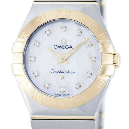 Omega Constellation Quartz Diamond Accent Power Reserve 123.20.27.60.55.002 Orologio da donna