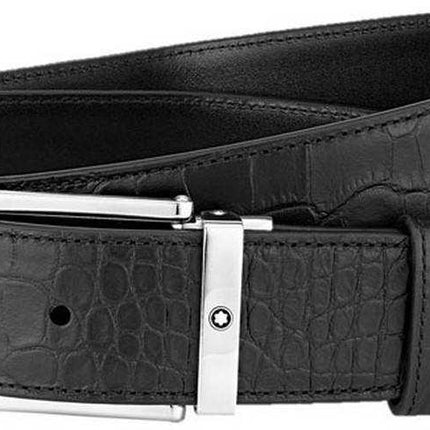 Cintura in pelle da uomo nera Montblanc 126737