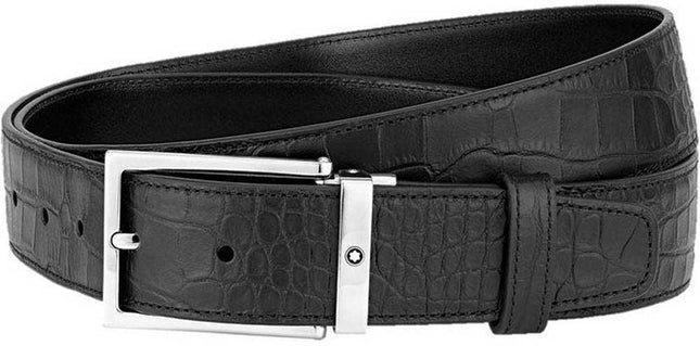 Cintura in pelle da uomo nera Montblanc 126737