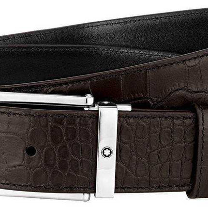 Cintura in pelle da uomo marrone Montblanc 126739