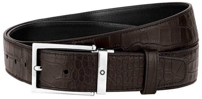 Cintura in pelle da uomo marrone Montblanc 126739