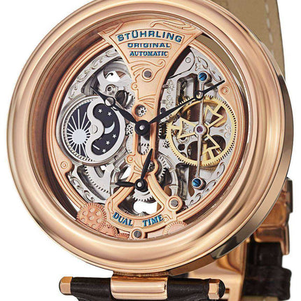 Orologio da uomo Stuhrling Original Emperor's Grandeur Automatic Dual Time 127A.334553